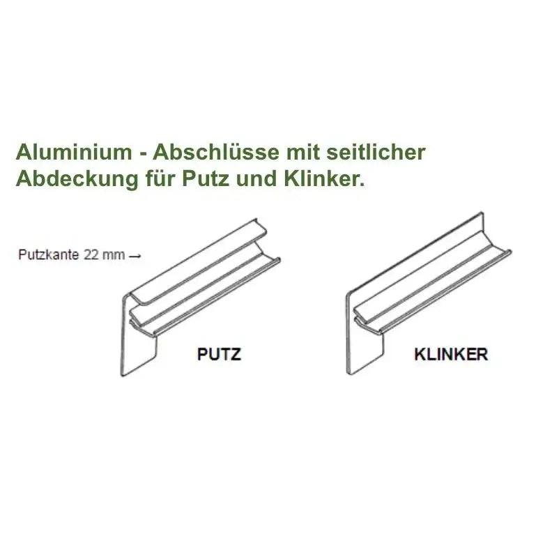 Fensterbank Abschlüsse Aluminium für Klinker